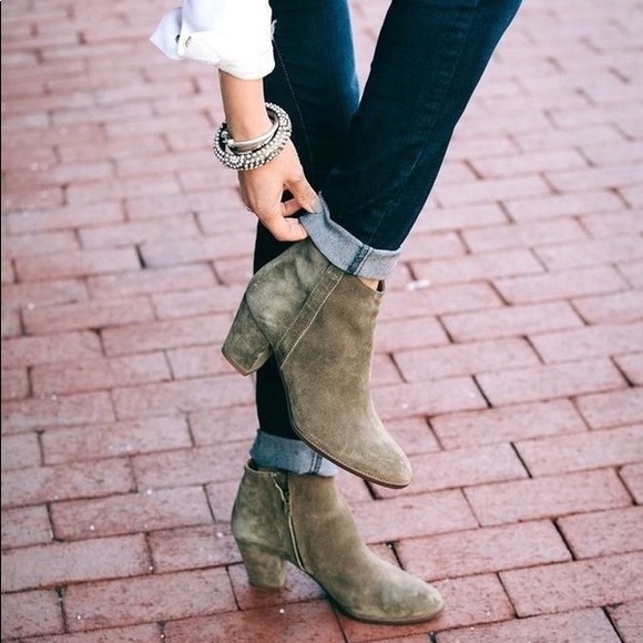 Madewell The Billie Boot in Olive Green Suede - Picture 11 of 11